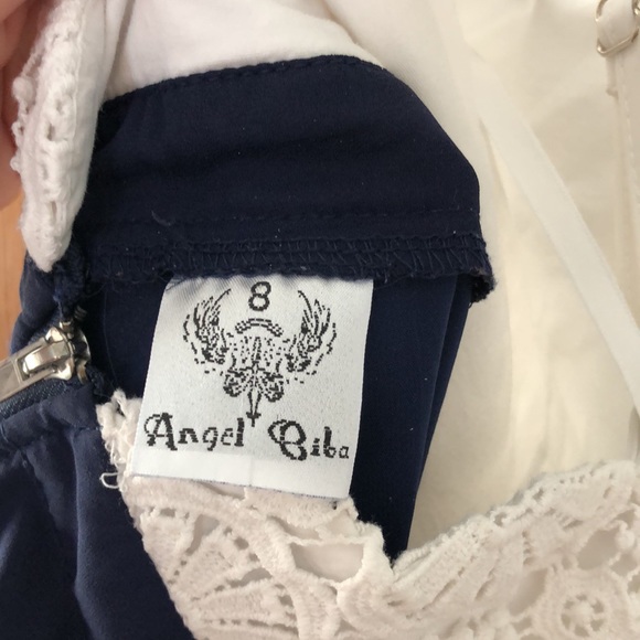 White & Navy Playsuit - Picture 7 of 8